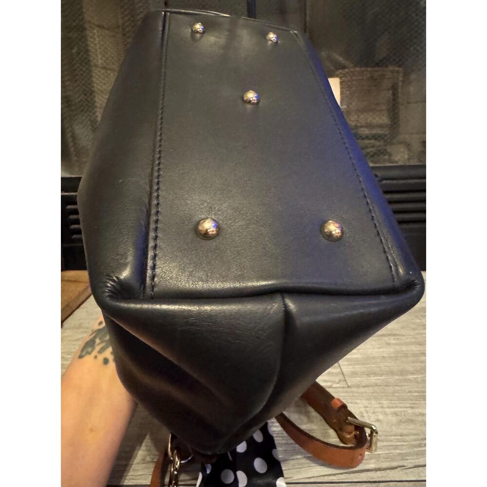 Dooney and Bourke black Florentine leather Barlow handbag purse bag - Picture 9 of 16